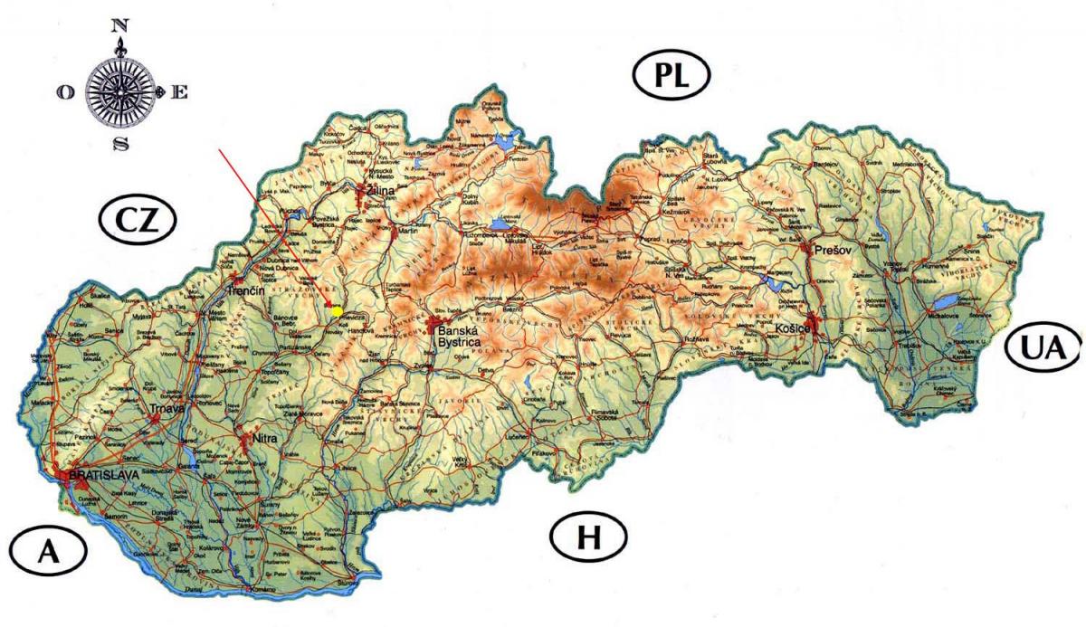 kort over Slovakiet slotte