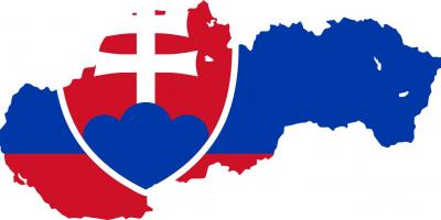 Kort over Slovakiet flag